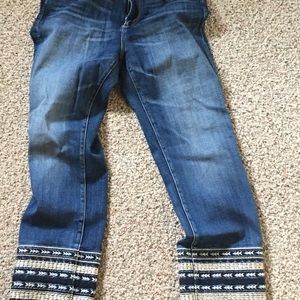 Driftwood jeans embroidered ankle length